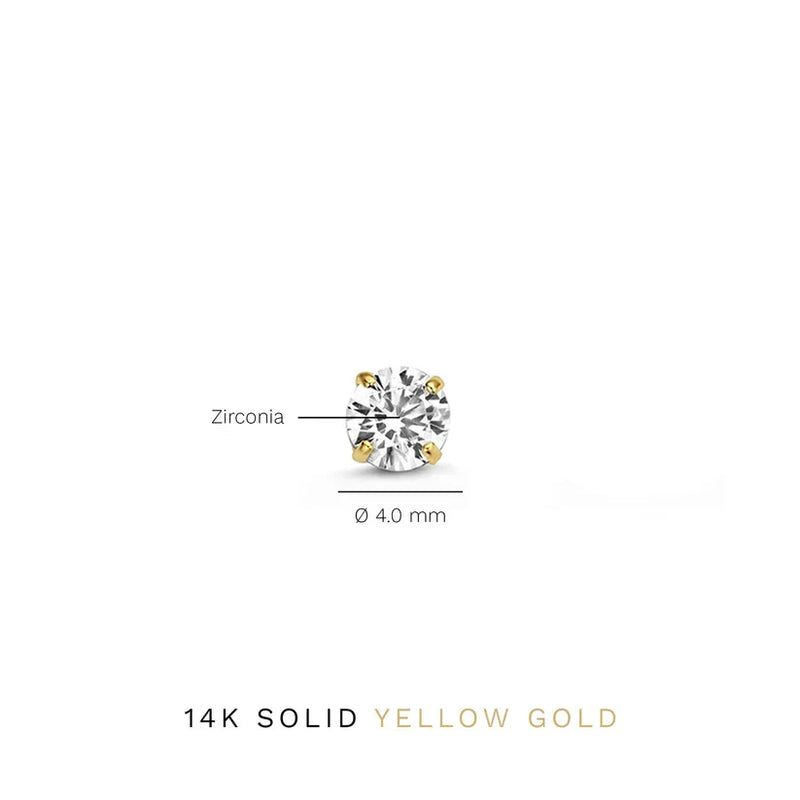 Pendientes Studs de Piedra Larmes de Lune | Golden (4/4)