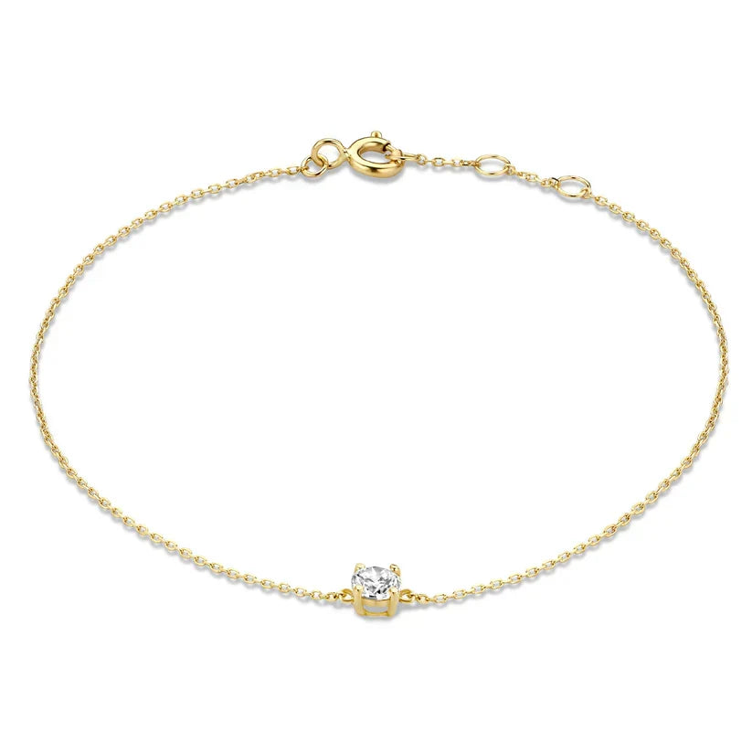 Pulsera de Piedra Moissanite Cléa | Golden