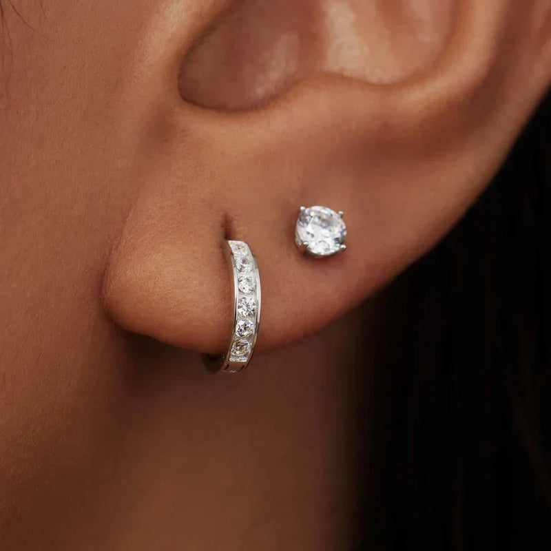 Dara Brillane Stone Earrings Set | Golden Blanco (4/9)