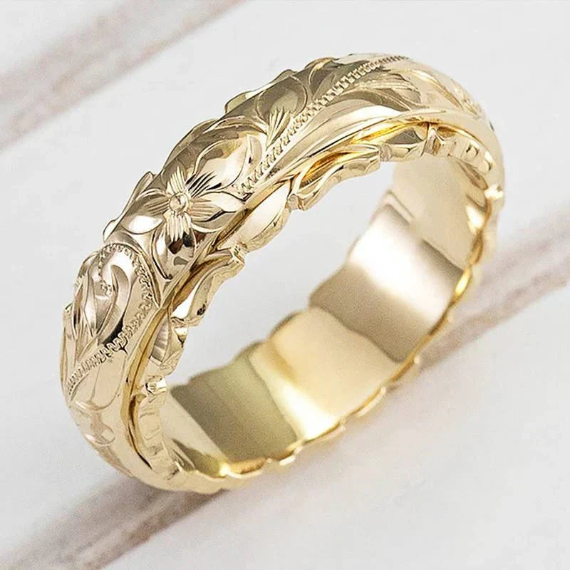 Anillo Flor Dorado Vintage | Golden