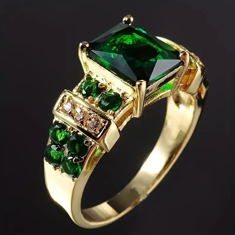 Anillo Esmeralda Exquisita | Golden