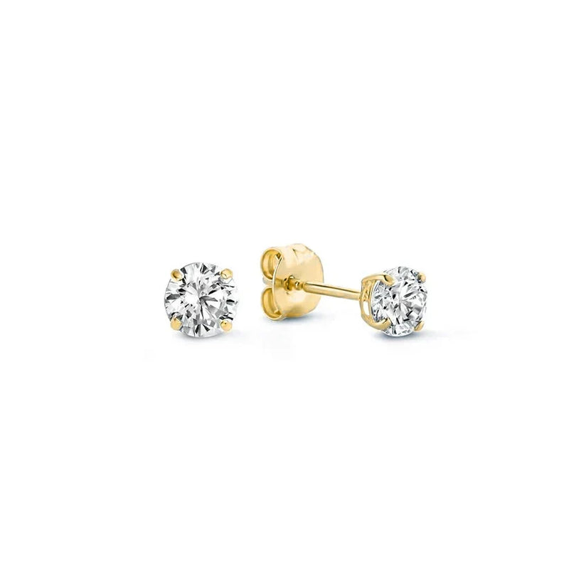 Larmes de Lune Stone Stud Earrings | Golden Blanco (2/3)