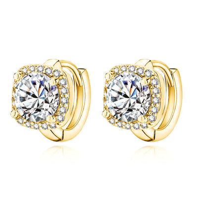 Nadine square earrings | Golden Blanco (2/5)