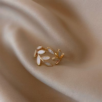 Anillo Abierto de Hoja Delicada Neraya | Golden (4/4)