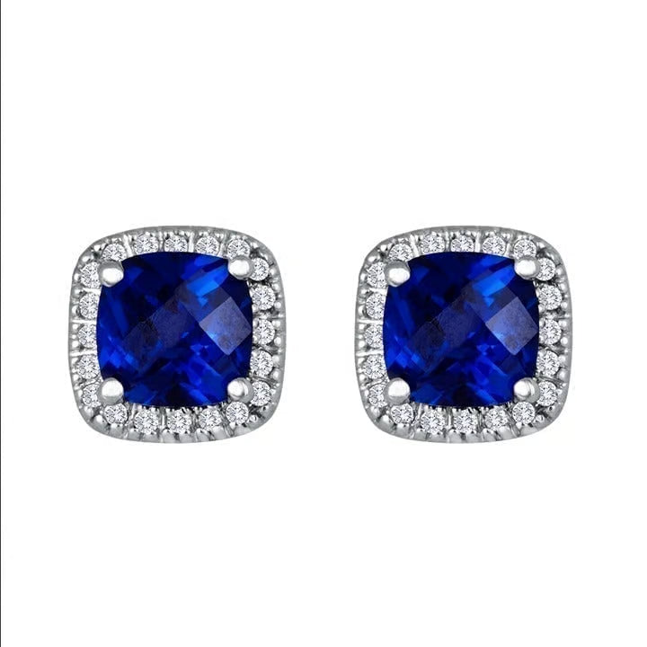 Pendientes Studs Cuadrados Saphir | Golden Blanco