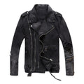 Punk Ripped Patch Men's Denim Biker Jacket