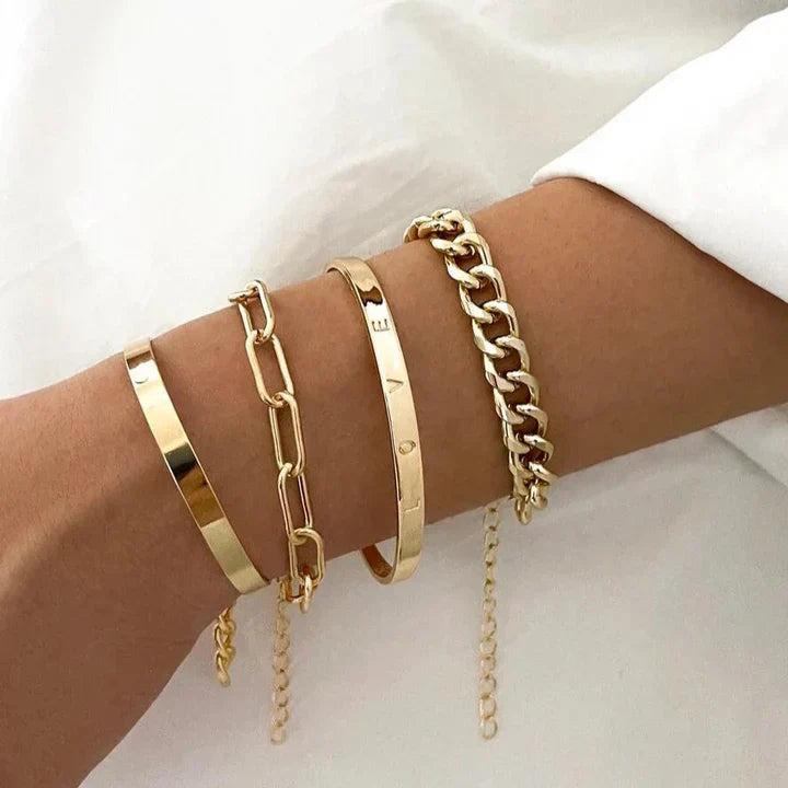 Set de Pulseras Elan Mercer | Golden