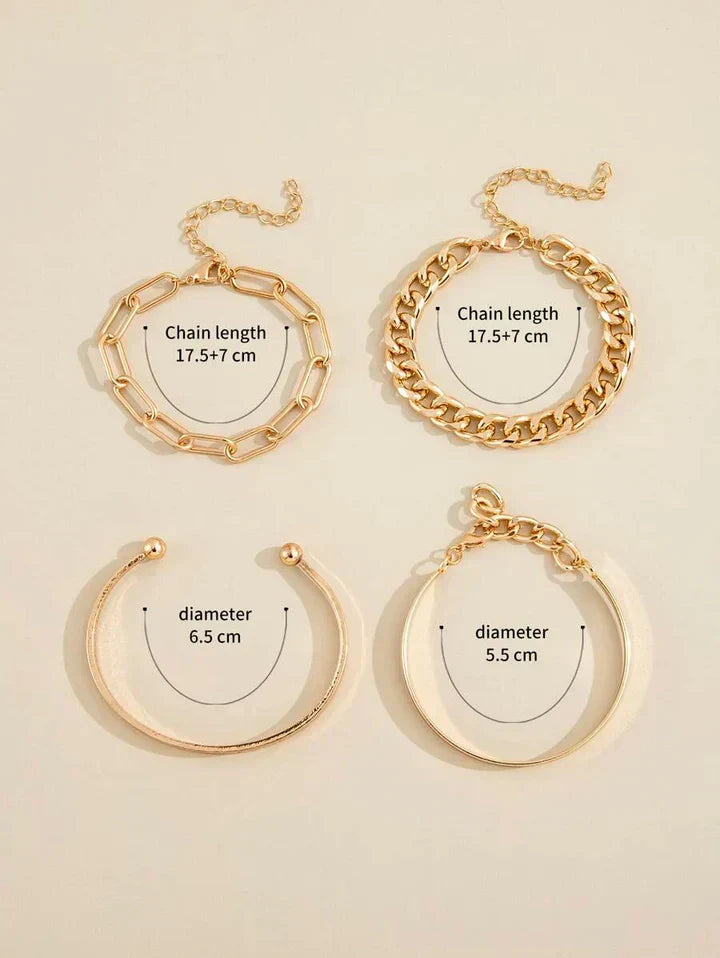 Set de Pulseras Elan Mercer | Golden