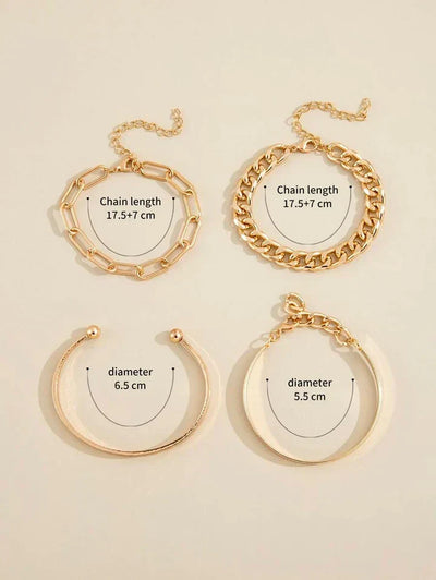 Set de Pulseras Elan Mercer | Golden (4/4)