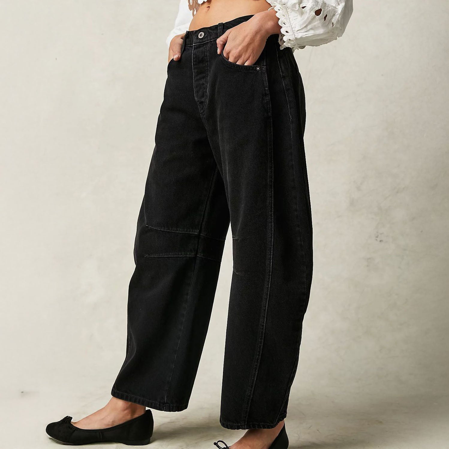 Caroline Wide-Leg Panel Jeans