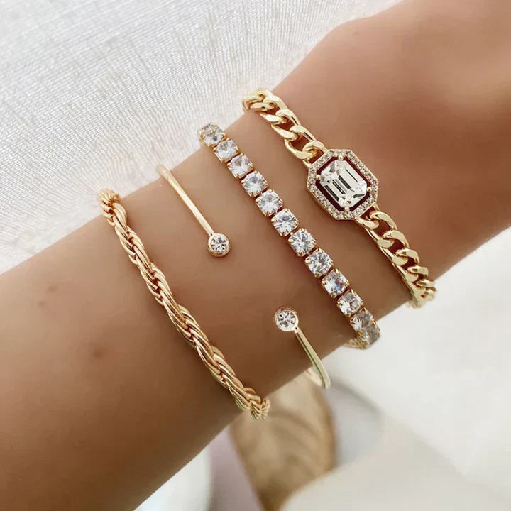 Domitia Calvina Bracelet Set | Golden Blanco (2/4)