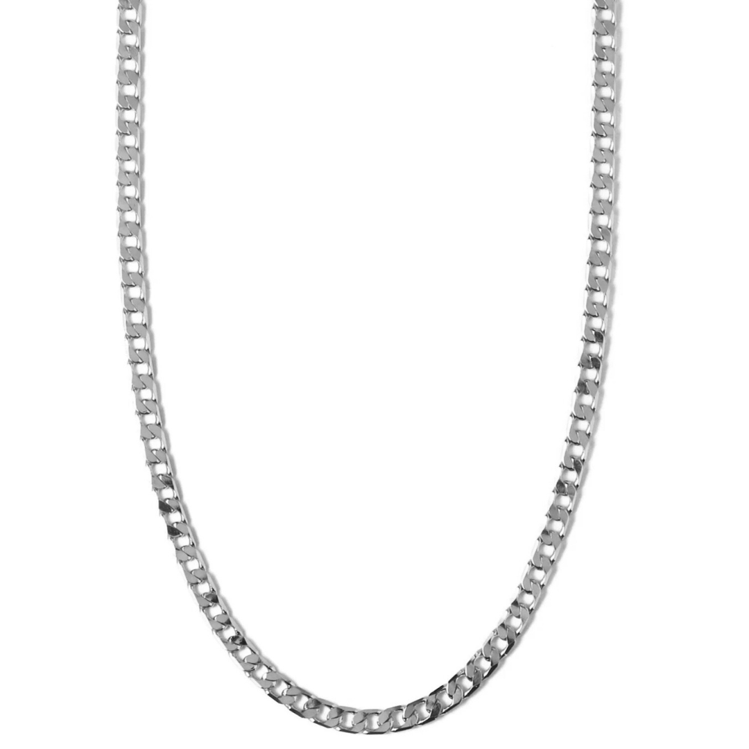 Flat Link Curb Chain Necklace | Golden Blanco